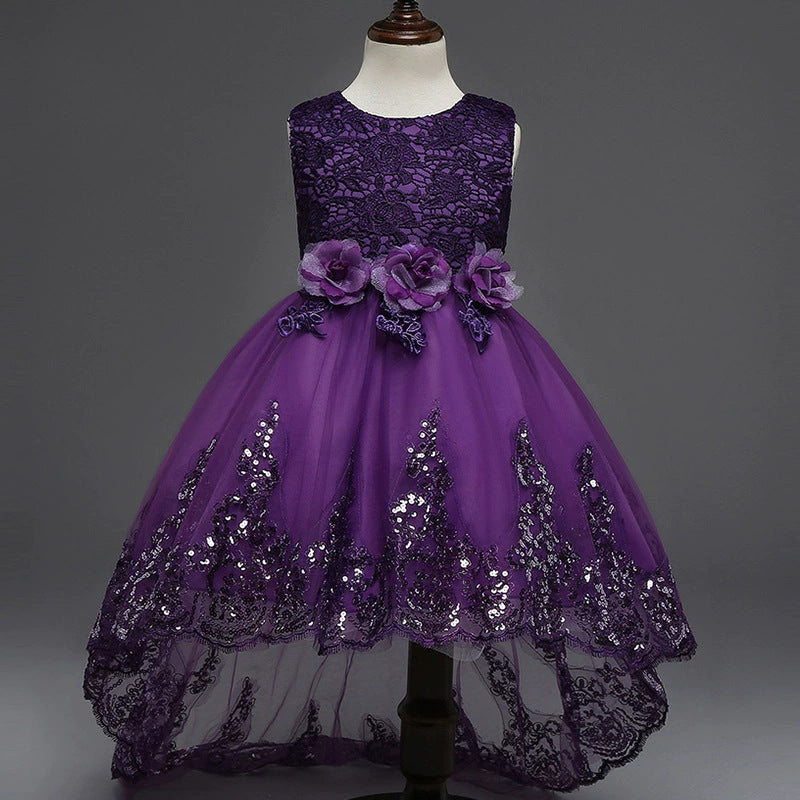 Lace Princess skirt flower dress Gauze dress