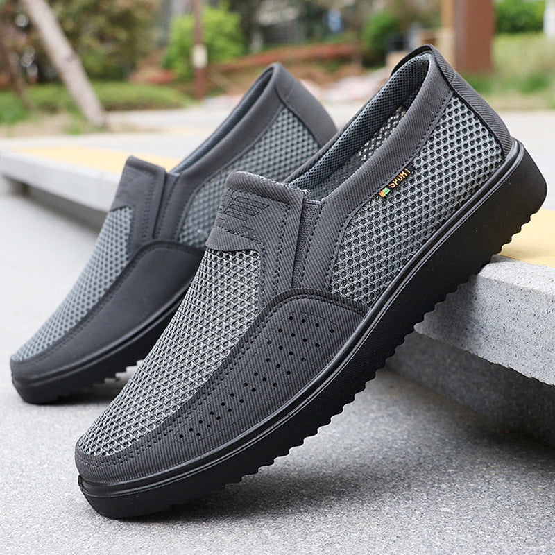 Summer Mesh Sneakers for Men Fashion Casual Walking Canvas Shoes