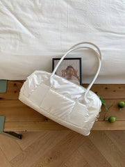 Shoulder bag fashion simple cotton jacket cylinder bag all soft cloud underarm bag