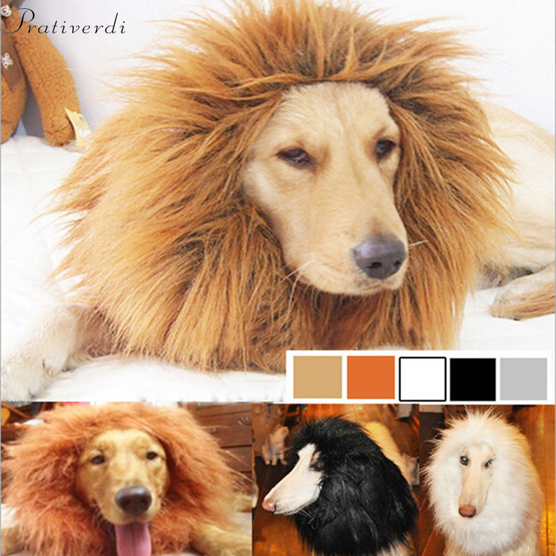 Cat & dog lion head set wig