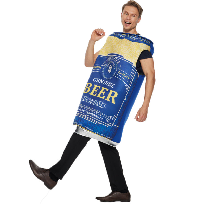 New Halloween can beer fun parody sponge costume party performance onesie