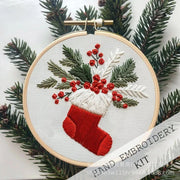 Christmas Embroidery KIT. Christmas embroidery Kit