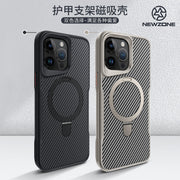 All waistband for iPhone16promax phone case 15 carbon fiber bracket protective case