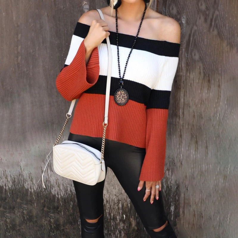 Slim knit pullover sweater