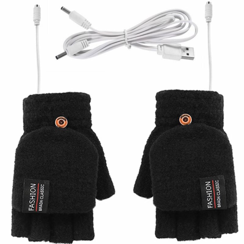 USB flip gloves USB double-sided heating gloves USB double-sided heating gloves Thermal gloves 5V gloves