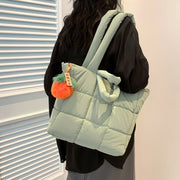 Tote bag women's large capacity cloud bag nylon cloth bag cotton-padded bag shoulder bag