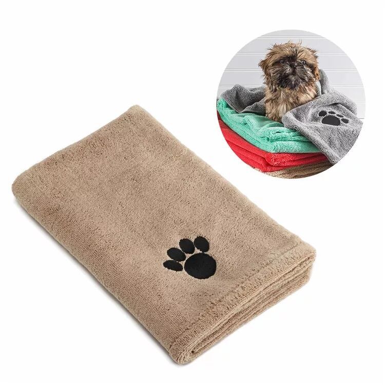 Pet microfiber suction towel Cat and Dog towel Pet bath cleaning towel